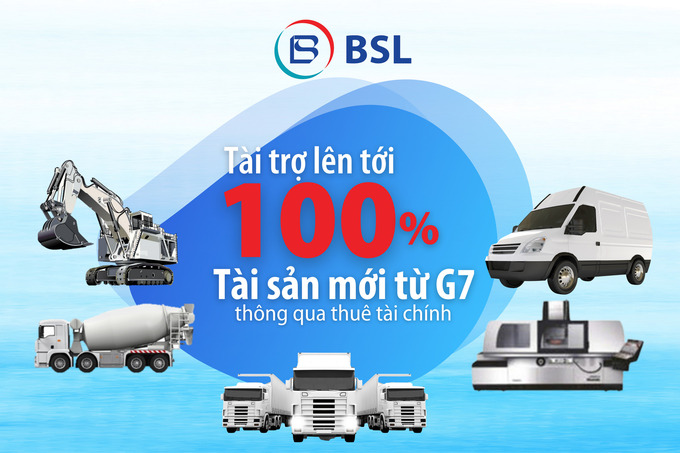 BSL cho thuê tài chính với tỷ lệ tài trợ lên đến 100%